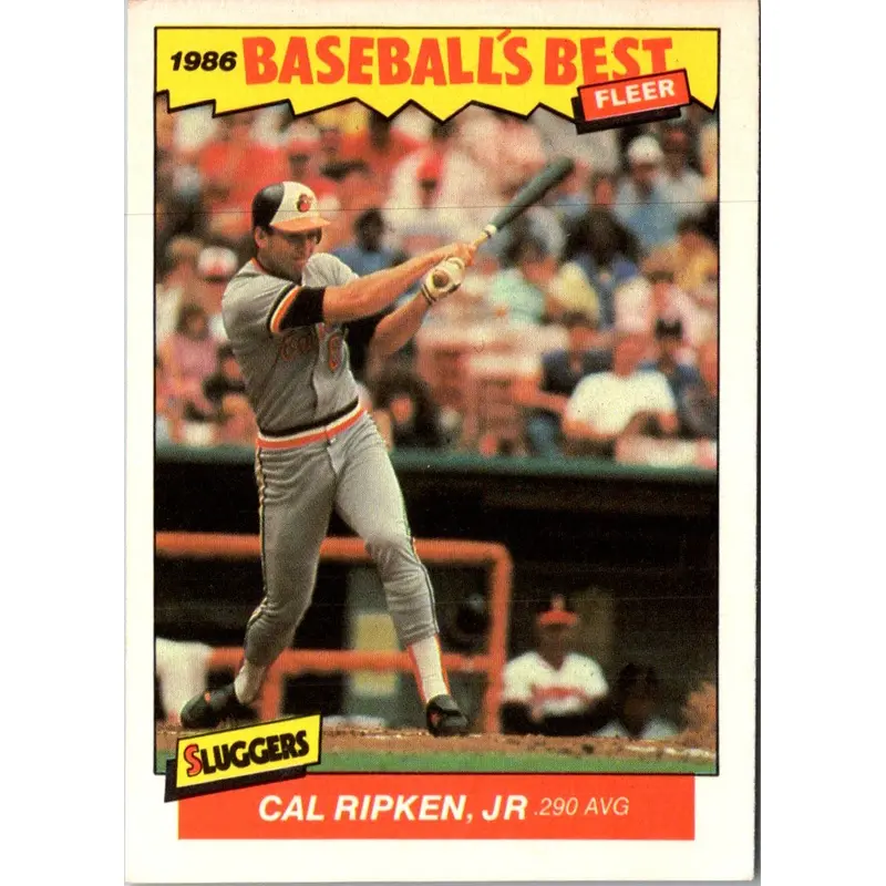 1986 Fleer Baseball's Best Sluggers vs. Pitchers Cal Ripken Jr. #28