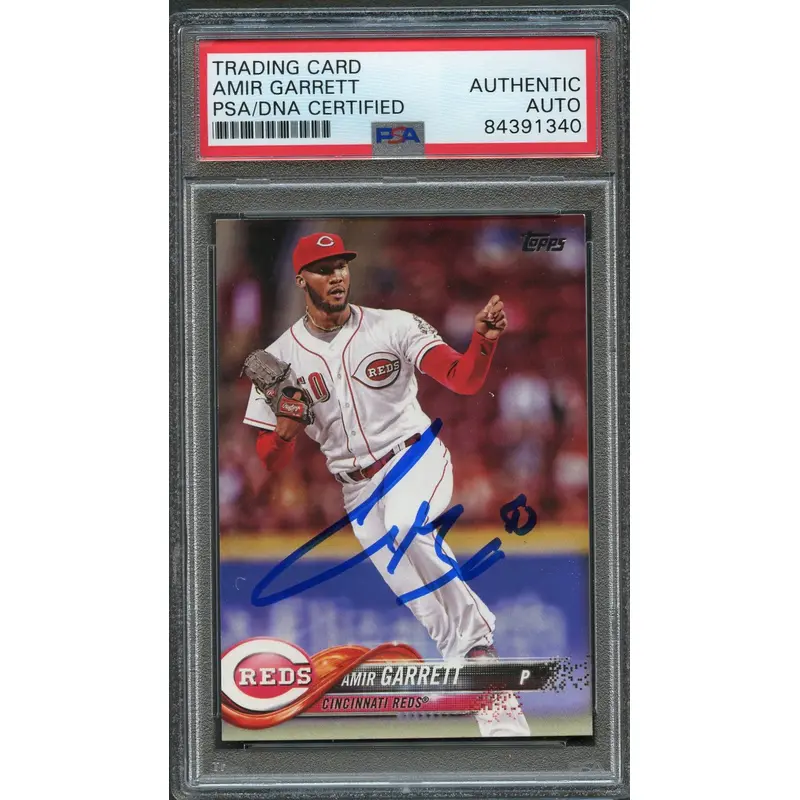2018 Topps #14 Amir Garrett Signed Card PSA Slabbed Auto Reds