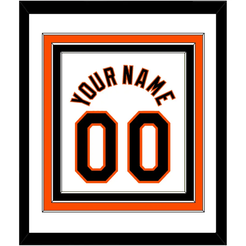Baltimore Name & Number - Home White (1998-2003) - Triple Mat 1