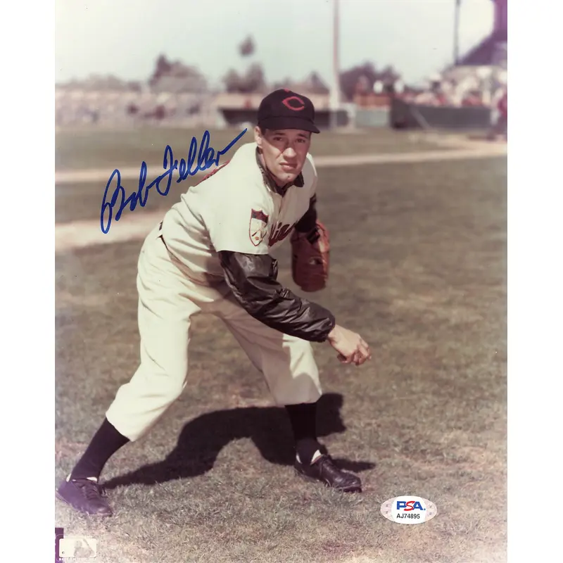 Bob Feller signed 8x10 photo PSA/DNA Cleveland Autographed 1937