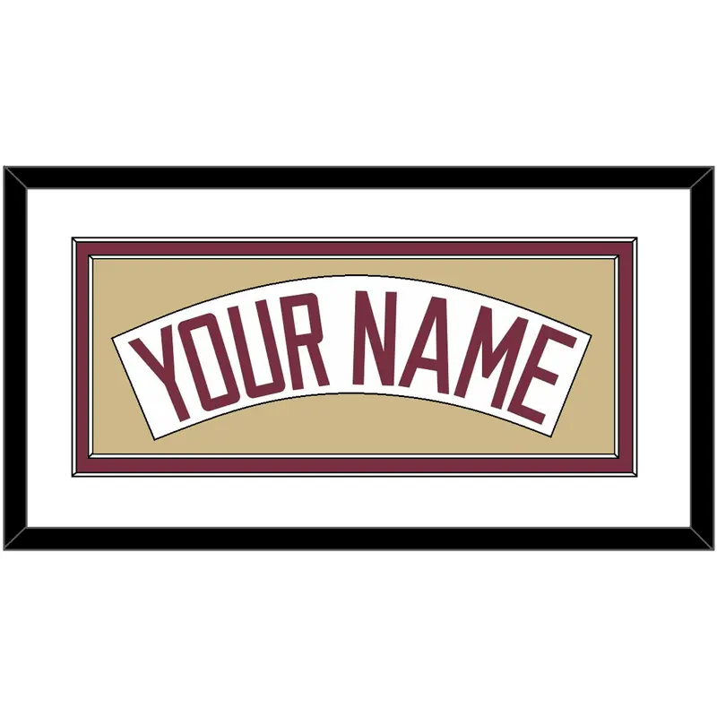Florida State Baseball Nameplate - Home White (2016-2018) - Double Mat 2