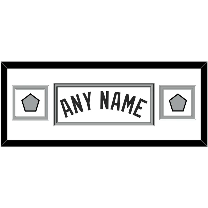 San Antonio Name With 2 Finals Patches - Home White (2002-2017) - Double Mat 2