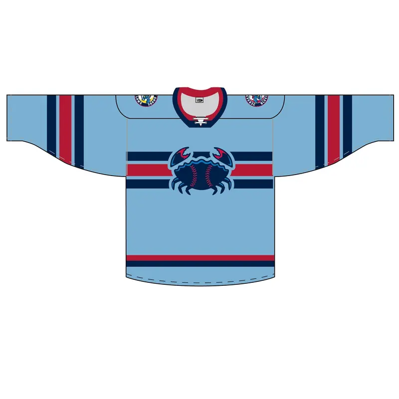 Jersey Shore BlueClaws Crab Emblem Authentic Replica Hockey Jersey