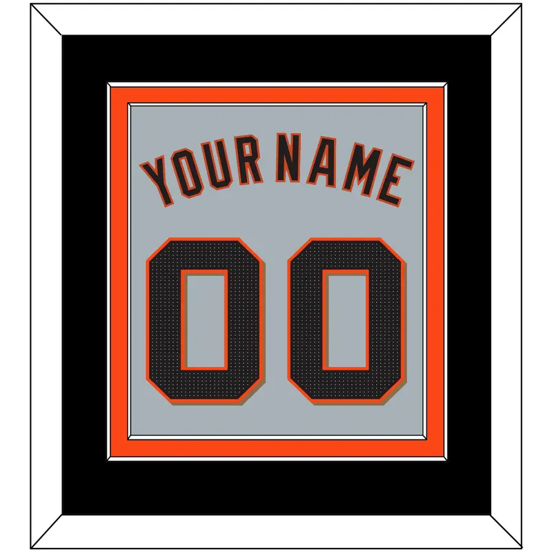 San Francisco Name & Number - Road Gray - Double Mat 3