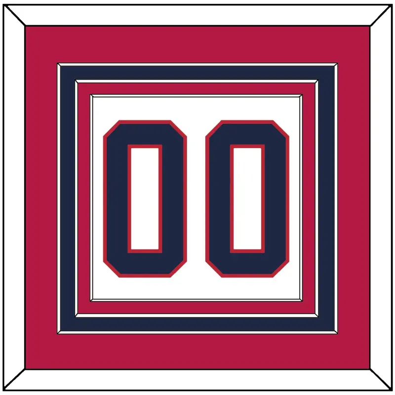 United States Mens Hockey Number - 2002 Olympics Home White - Triple Mat 3