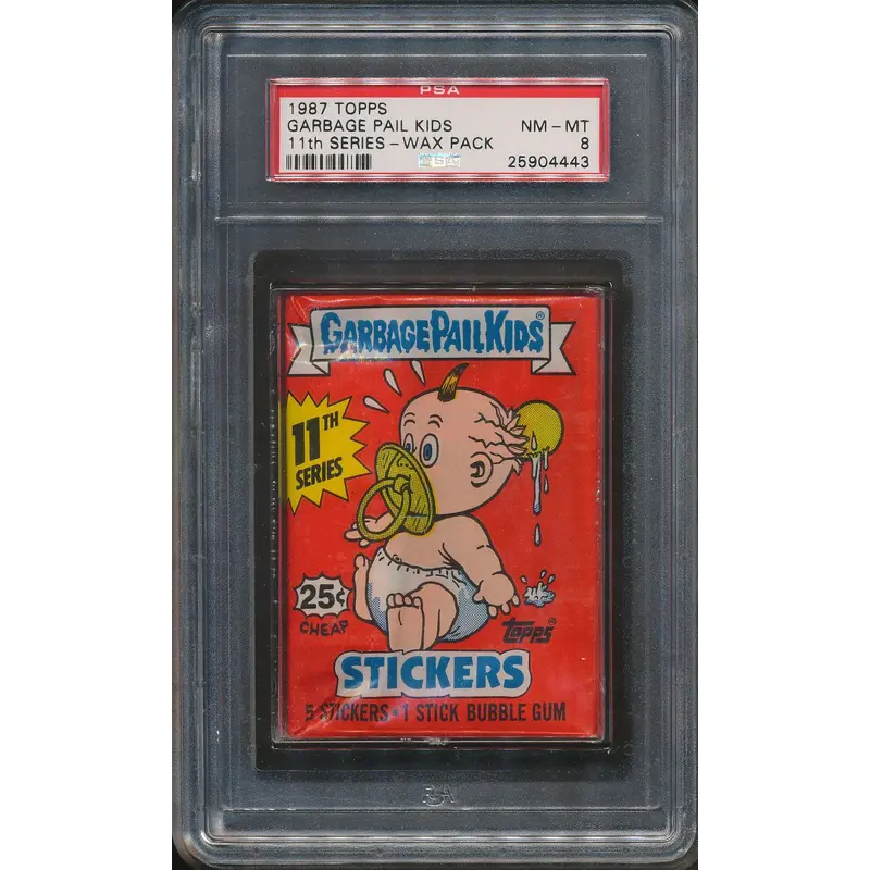 1987 Topps Garbage Pail Kids 11th Series Wax Pack PSA 8 (w/)