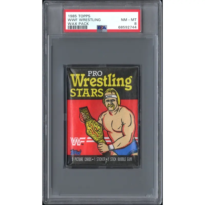 1985 Topps WWF Wrestling Unopened Pack PSA 8 Nm-Mint 2744