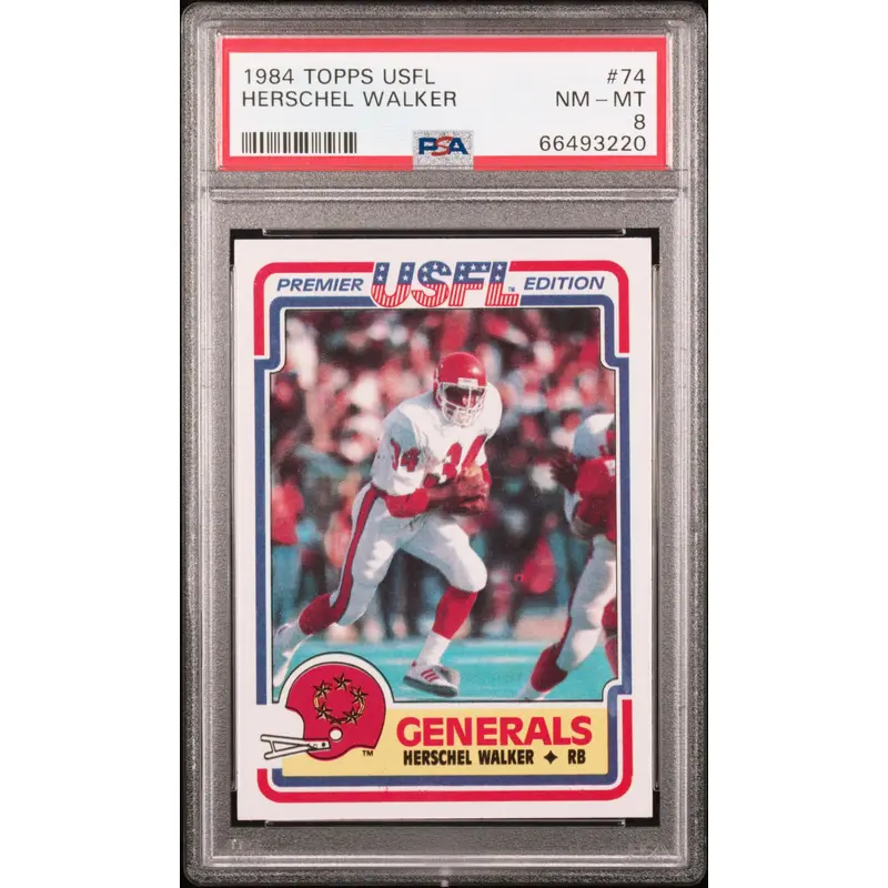 Herschel Walker 1984 Topps USFL #74 PSA 8 Nm-Mint