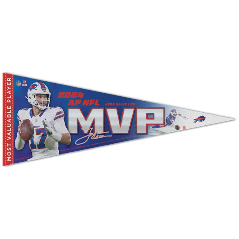 Josh Allen 2024 NFL AP MVP Buffalo Bills Premium Felt Collector's PENNANT - Wincraft