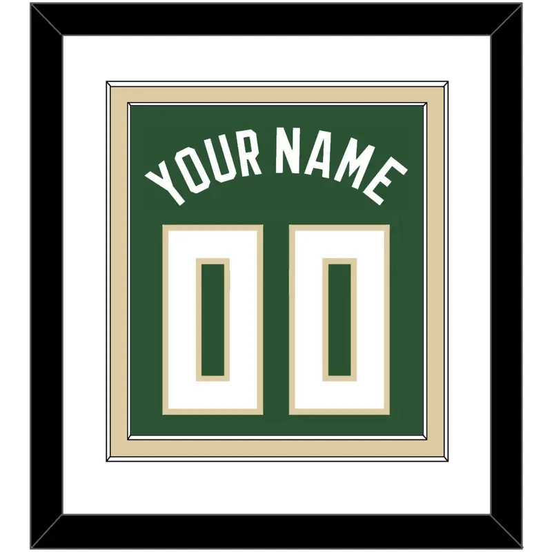 Milwaukee Name & Number - Green Icon - Double Mat 1