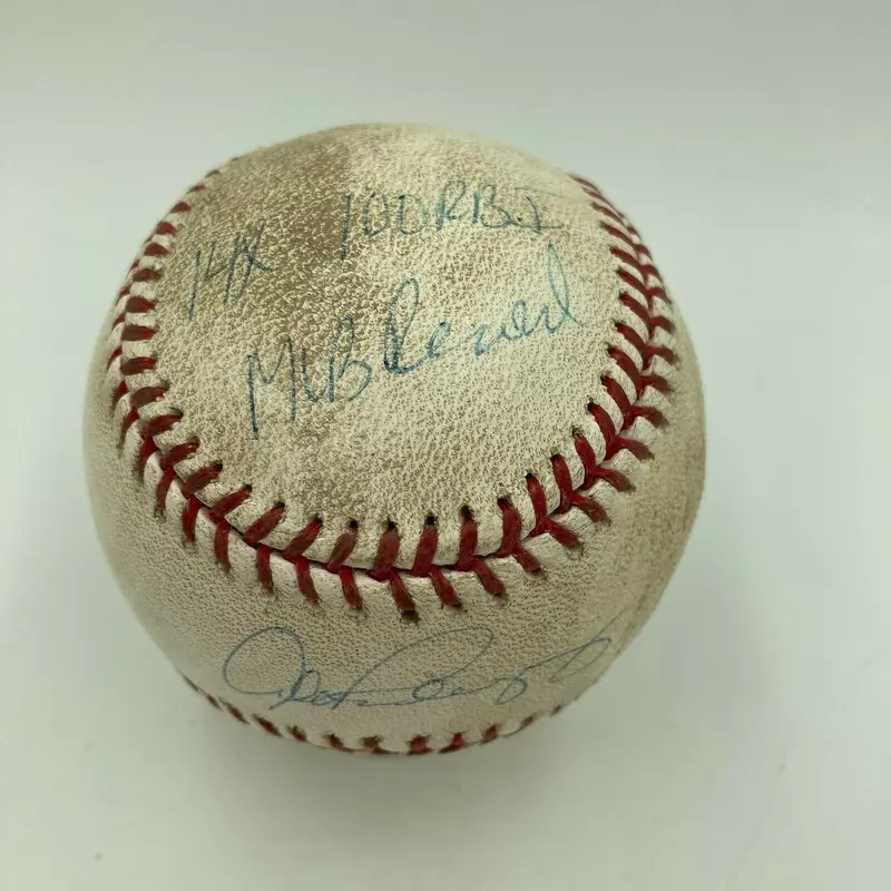 Alex Rodriguez 14x 100 RBI Season Signed Inscribed Game Used Baseball Steiner