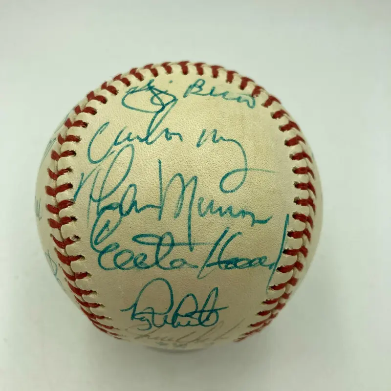 Thurman Munson 1976 New York Yankees AL Champs Team Signed Baseball PSA DNA COA