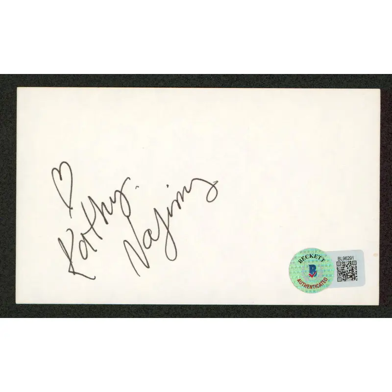 Kathy Najimy Hocus Pocus Authentic Signed 3x5 Index Card w/ Heart BAS #BL96291
