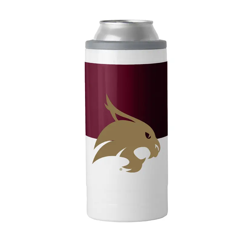 TX State Colorblock 12oz Slim Can Coolie