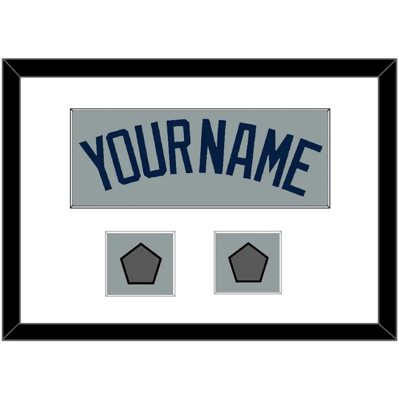 Boston Name & Two World Series Champions Patches - Road Gray (2009-2013) - Single Mat 1