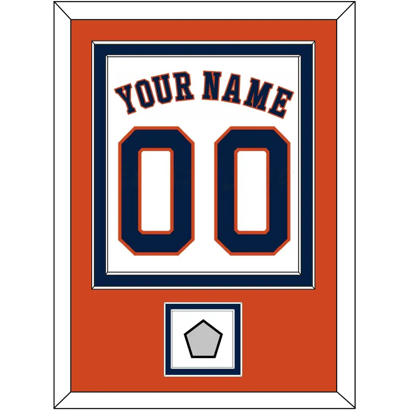 Houston Name, Number & World Series Champions Patch - Home White - Double Mat 3