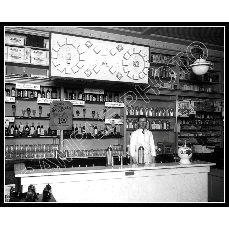1920 Peoples Drug Store 8X10 Photo - Cherry Smash Dispenser - 2362