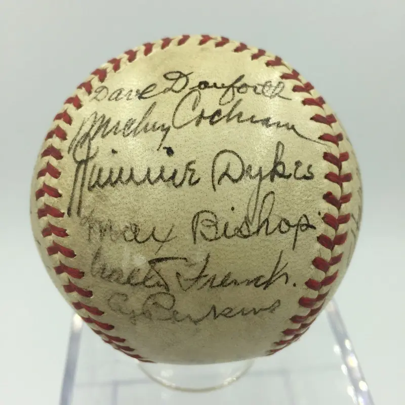 1939 Baseball Centennial Celebration 1910 Athletics Team Signed Baseball JSA COA