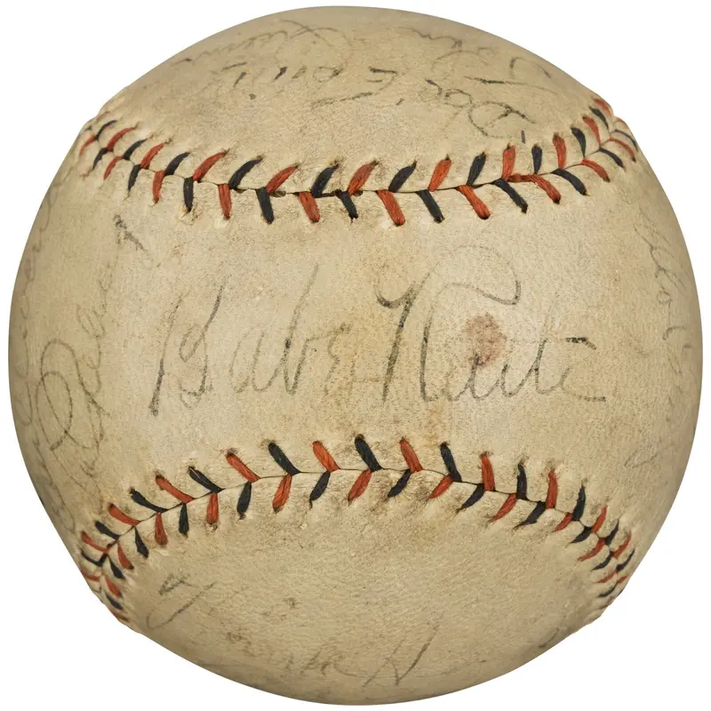 Babe Ruth & Lou Gehrig 1934 Tour Of Japan Team Signed Baseball PSA DNA COA