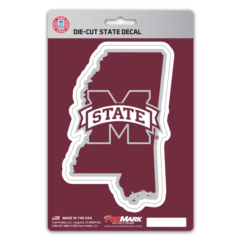 Mississippi State University State Shape Decal
