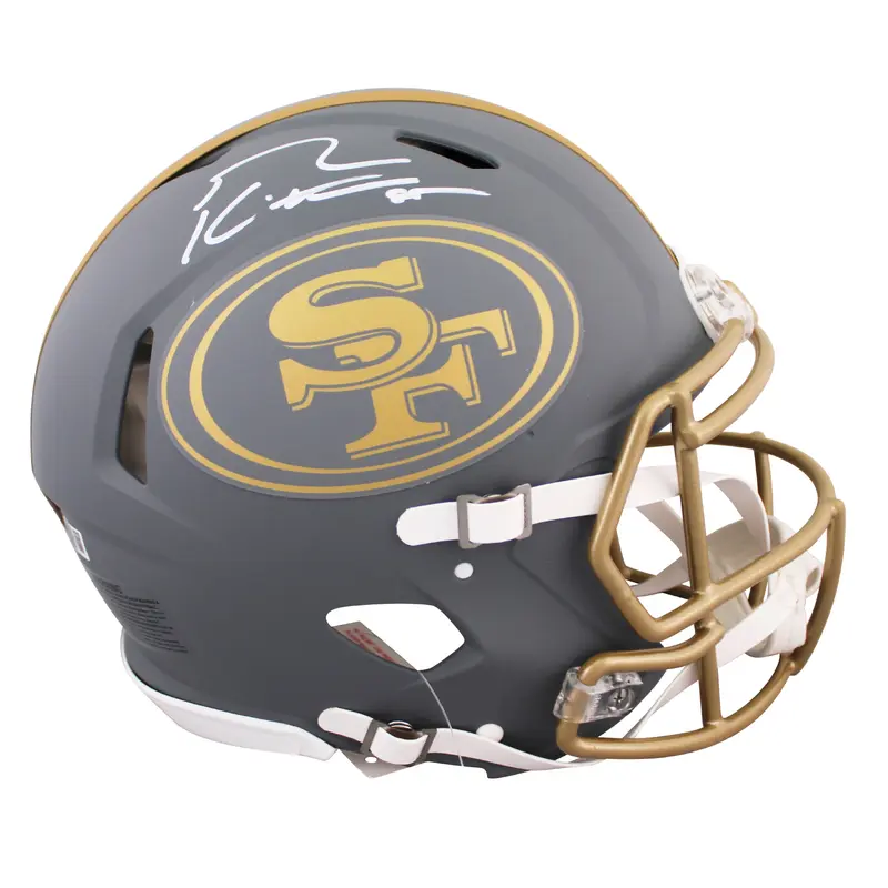 49ers George Kittle Signed Slate Full Size Speed Proline Helmet BAS Witnessed