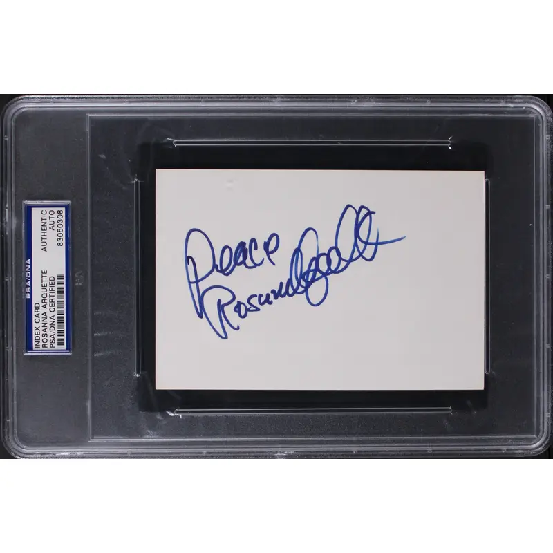 Rosanna Arquette Pulp Fiction Authentic Signed 4x6 Index Card PSA/DNA Slabbed 1