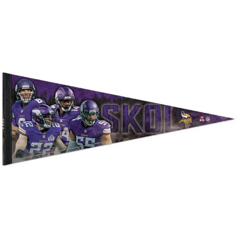 Minnesota Vikings "SKOL" 4-Player Premium Felt NFL Collector's PENNANT - Wincraft 2016