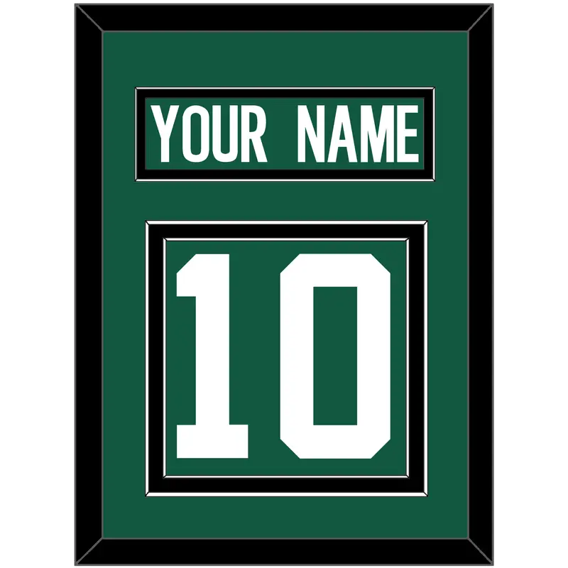 New York Nameplate & Number (Back) - Home Green - Double Mat 3