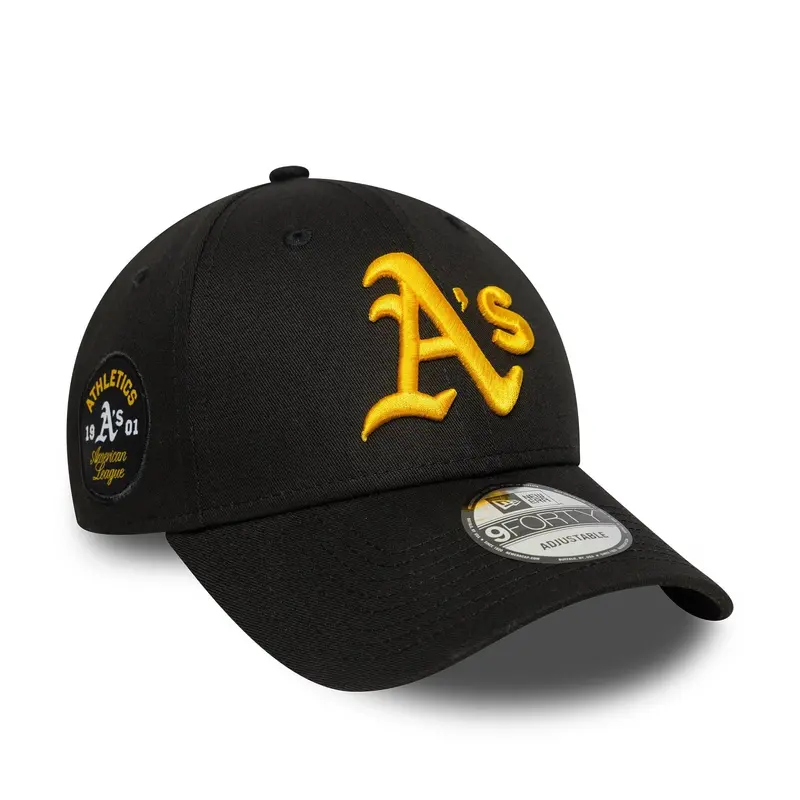 Oakland Athletics MLB Side Patch Black 9FORTY Adjustable Cap