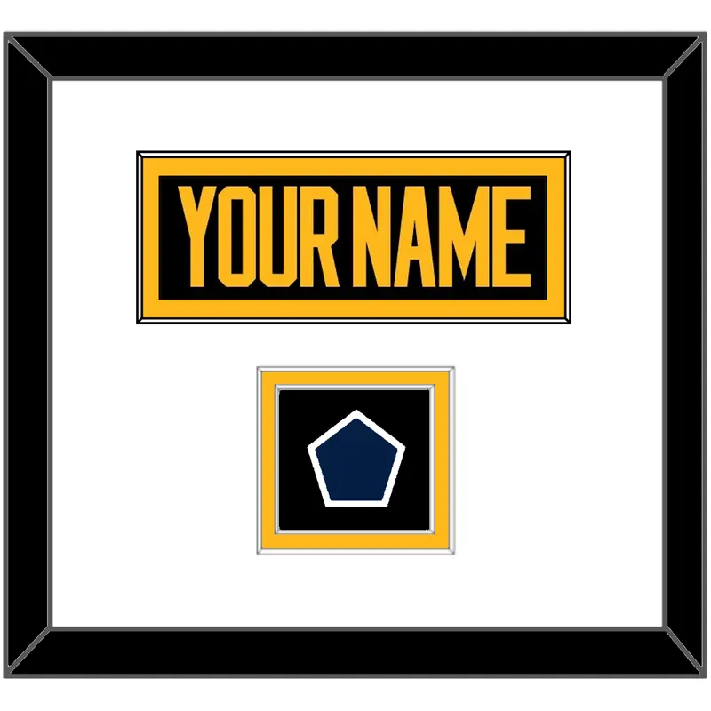 Pittsburgh Nameplate & 2019 Stadium Series Patch - Black Jersey - Double Mat 1
