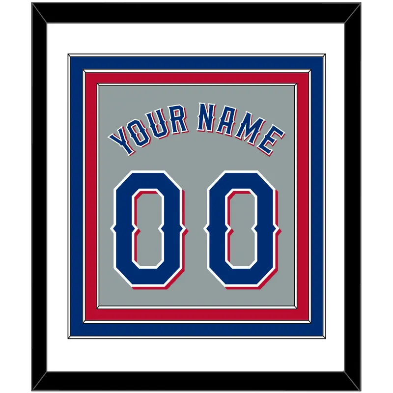 Texas Name & Number - Road Gray (2020-2023) - Triple Mat 1