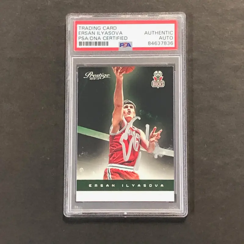 2012-13 Panini Prestige #76 Ersan Ilyasova Signed Card AUTO PSA Slabbed Bucks
