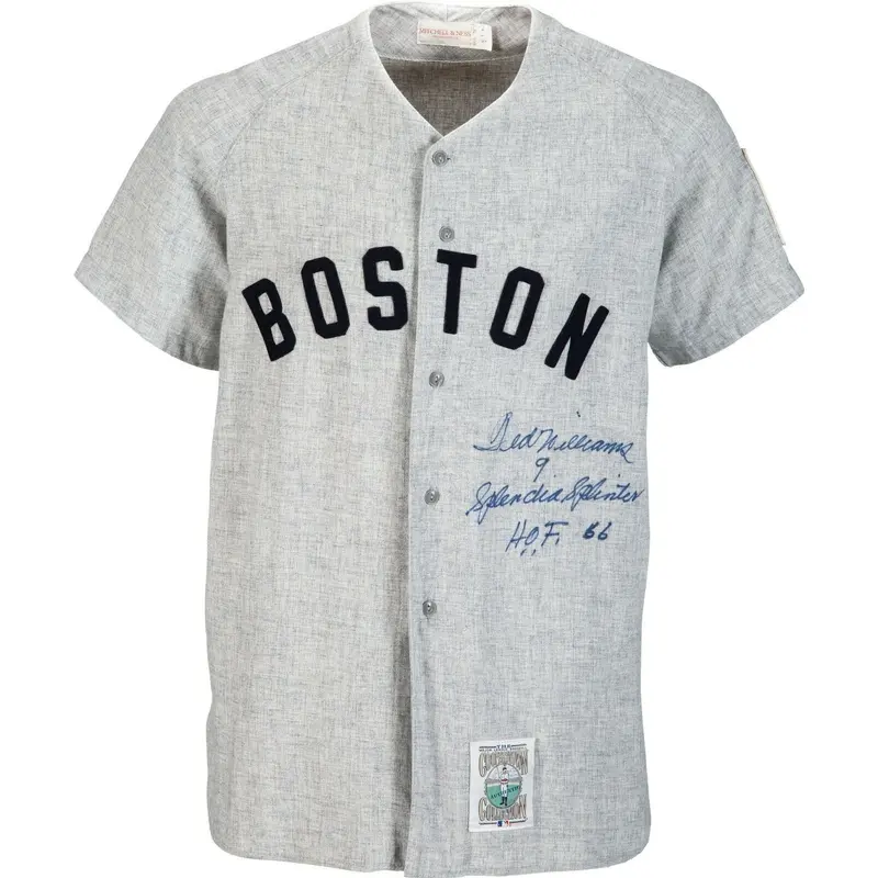 The Finest Ted Williams "HOF 1966 Splendid Splinter" Signed Red Sox Jersey PSA