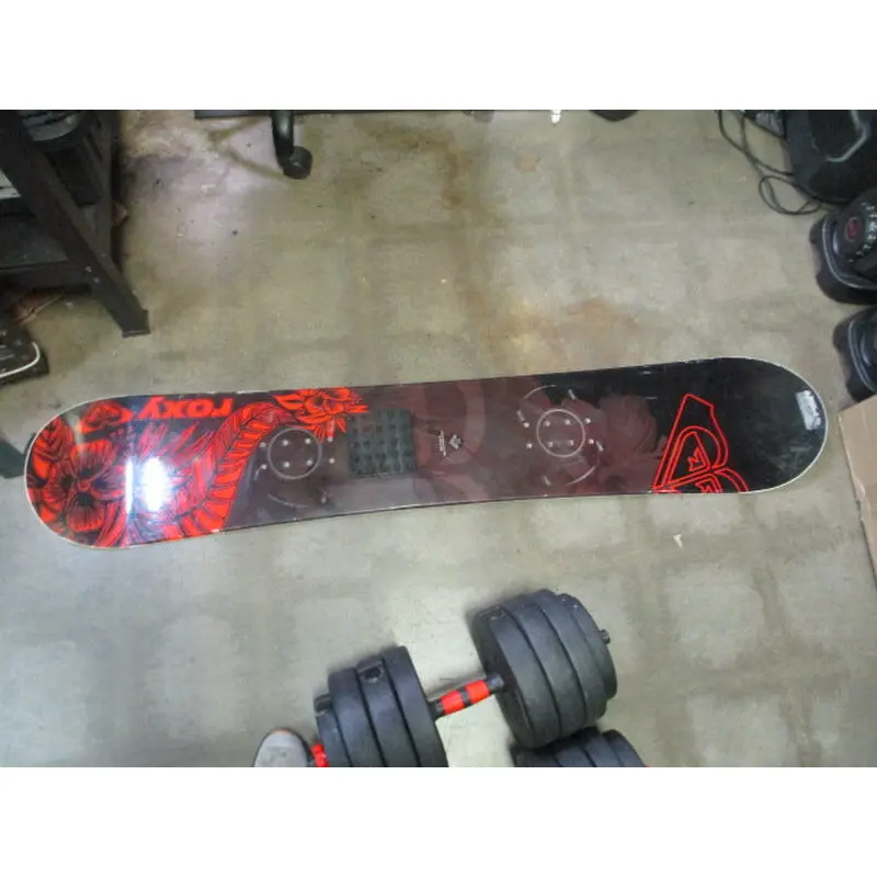 Used Roxy Red & Black Floral Snowboard - 147 cm - small wear