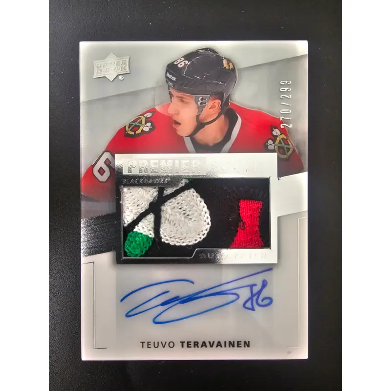 2014-15 Upper Deck Premier - Acetate Rookie Auto-Patch - Teuvo Teravainen #112 /299 RC