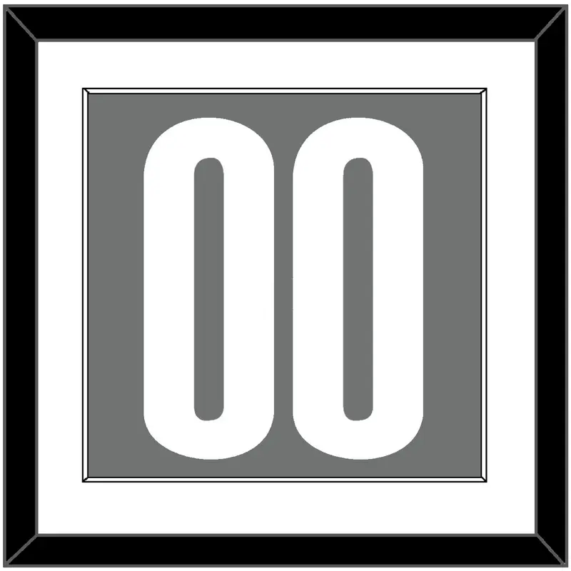 Brooklyn Number - Charcoal Statement - Single Mat 1