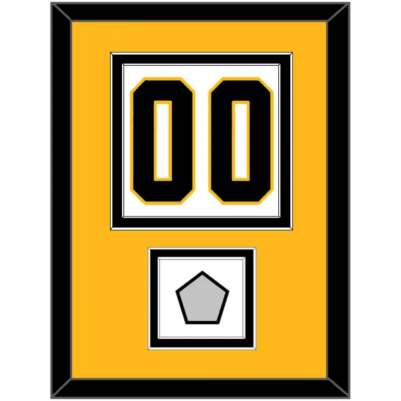 Pittsburgh Number (Back) & Stanley Cup Finals Patch - Home White (1988-1992) - Double Mat 4