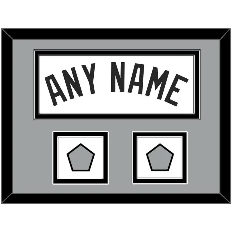 San Antonio Name With 2 Champions Trophy Patches - Home White (2002-2017) - Double Mat 5