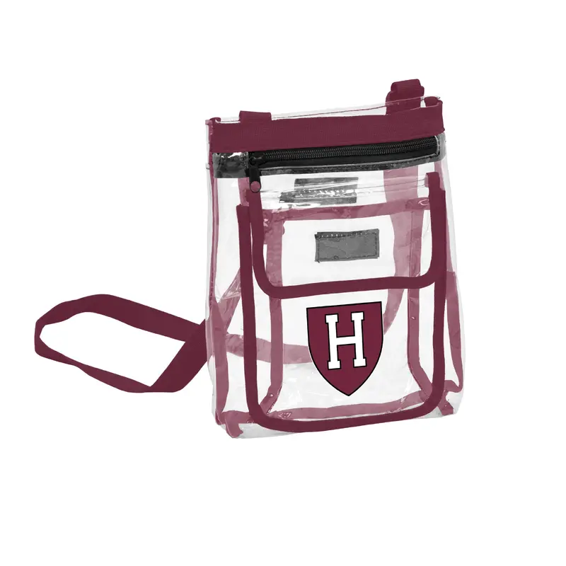 Harvard University Maroon Clear Crossbody f/ Primary Logo