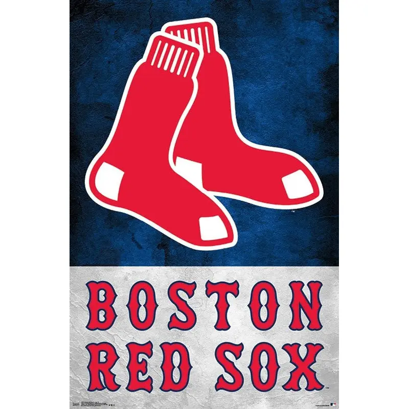Boston Red Sox Official MLB Baseball Team Logo Poster - Trends International
