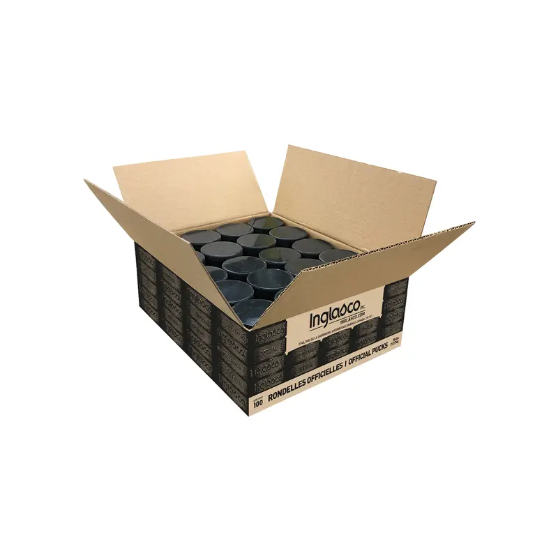 Box Of 100 Official Slovakian 6oz Hockey Pucks