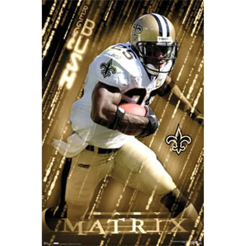 Reggie Bush "Baby Matrix" New Orleans Saints NFL Action Poster - Costacos 2006