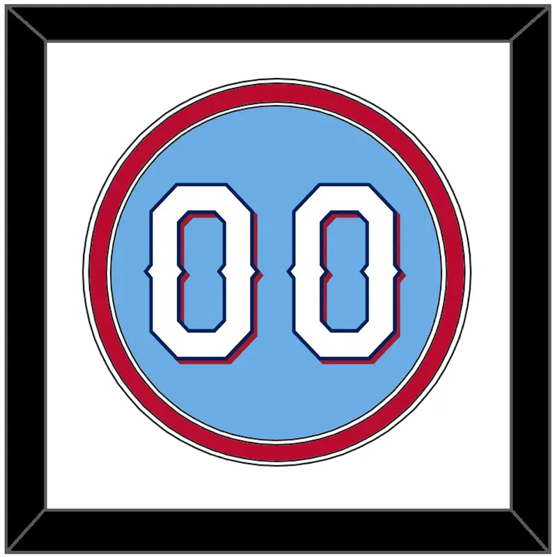 Texas Number - Alternate Powder Blue (2020-2023) - Double Mat 2
