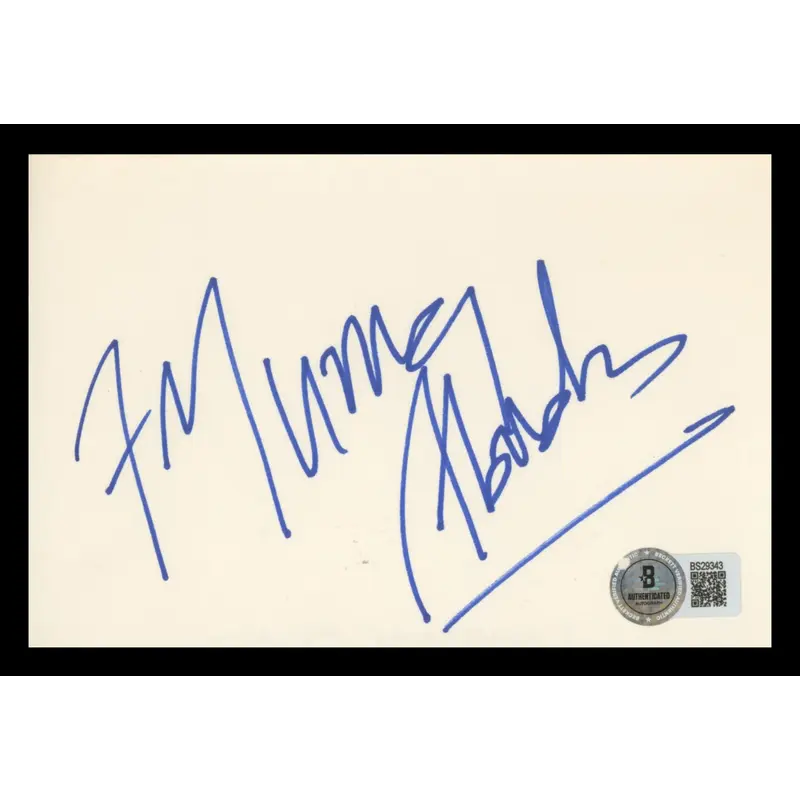 F. Murray Abraham Amadeus Authentic Signed 4x6 Index Card BAS #BS29343