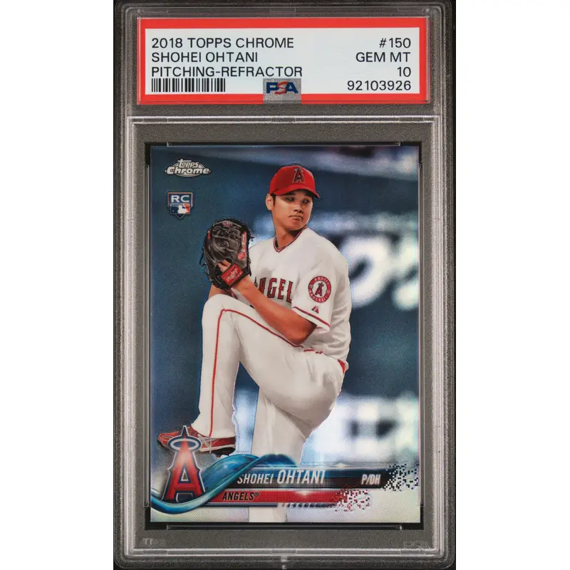 Shohei Ohtani 2018 Topps Chrome Refractor Rookie #150 PSA 10 Gem Mint 3926
