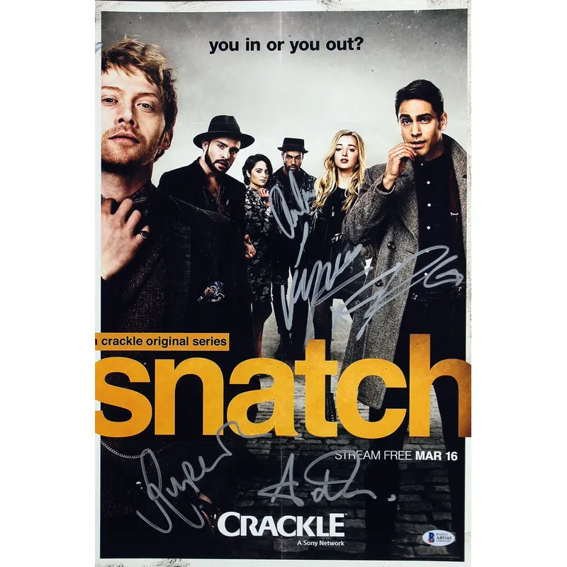 Snatch (5) Grint, De Rakoff +3 Signed 12x18 Mini Movie Poster BAS #A85165