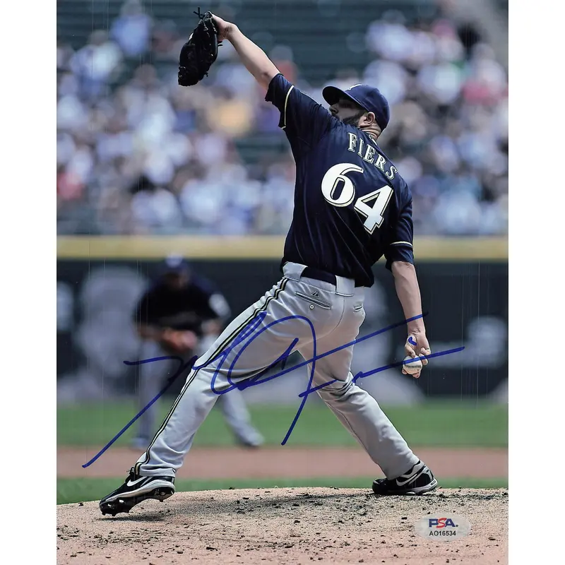 Mike Fiers signed 8x10 photo PSA/DNA Milwaukee Brewers Autographed