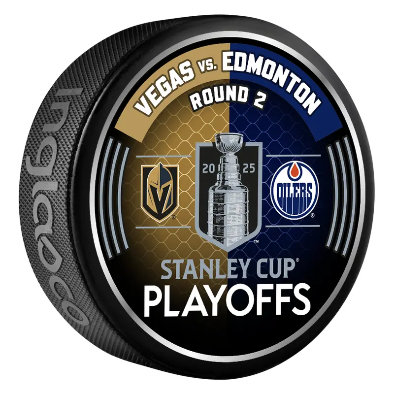 NHL 2025 Round 2 Playoffs Vegas Golden Knights vs Edmonton Oilers Collector Puck