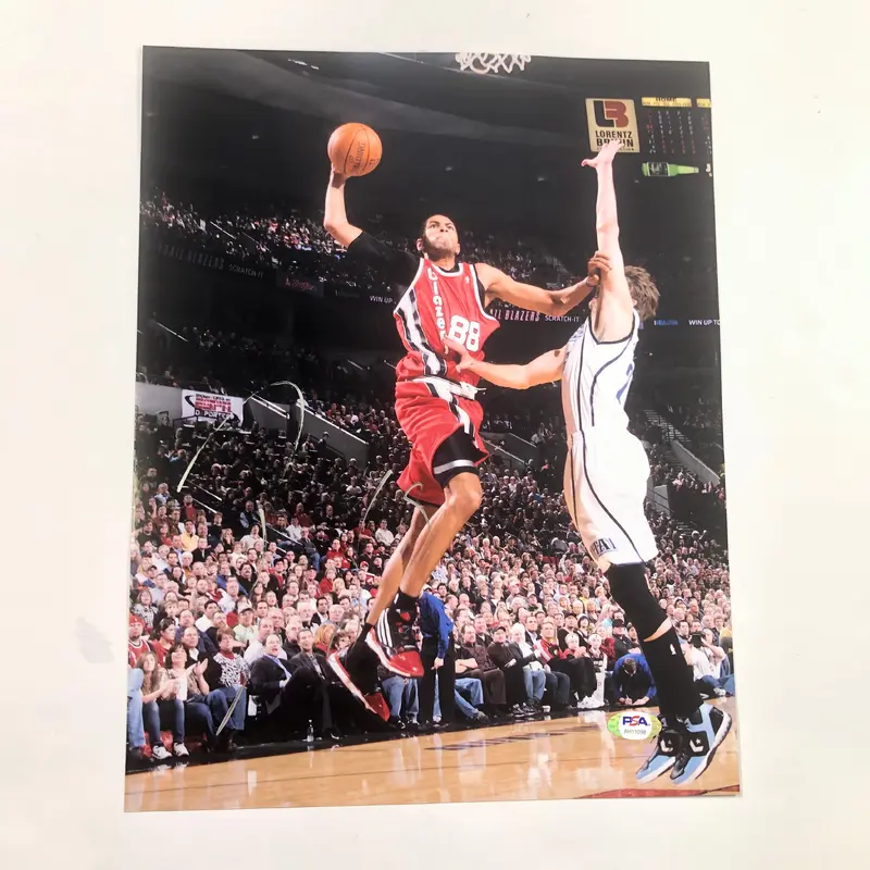 Nicolas Batum signed 11x14 photo PSA/DNA Portland Trailblazers Autographed Hornets