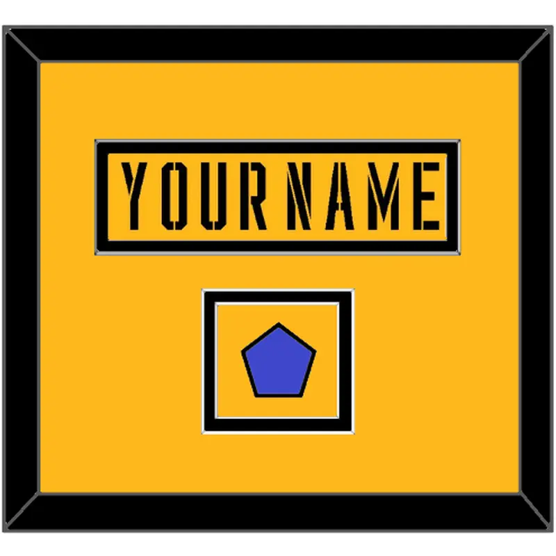 Pittsburgh Nameplate & 2017 Stadium Series Patch - Gold Jersey - Double Mat 2